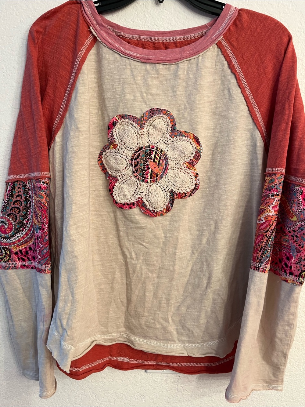 COTTON BOHEMIAN FLOWER POWER TOP